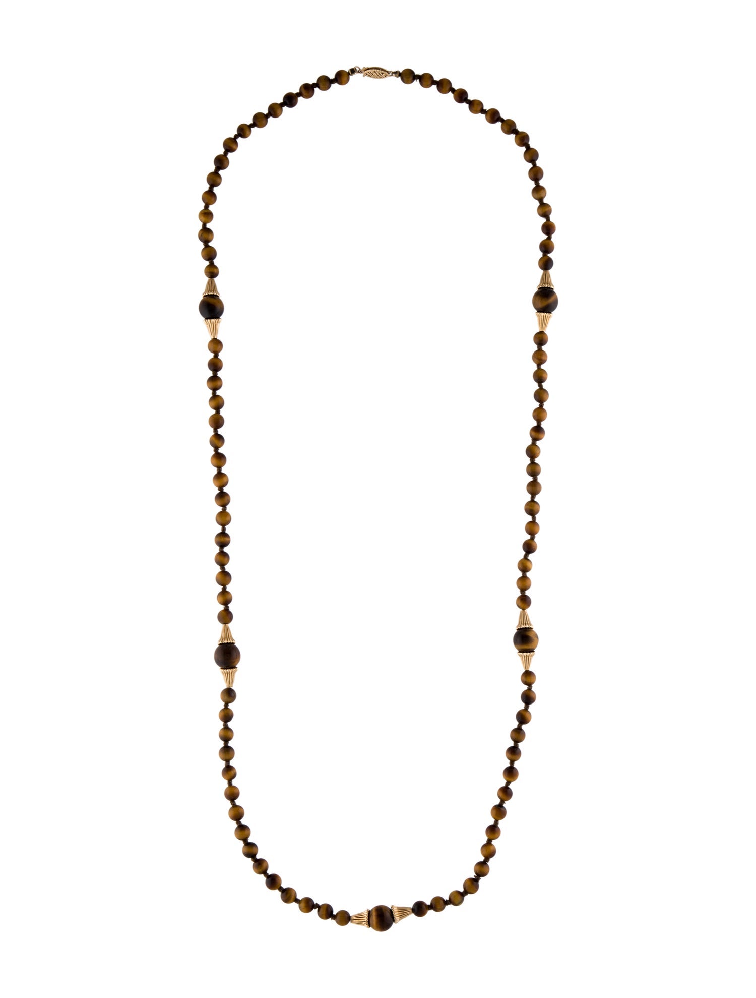 Necklace 14K Tigers Eye Quartz Bead