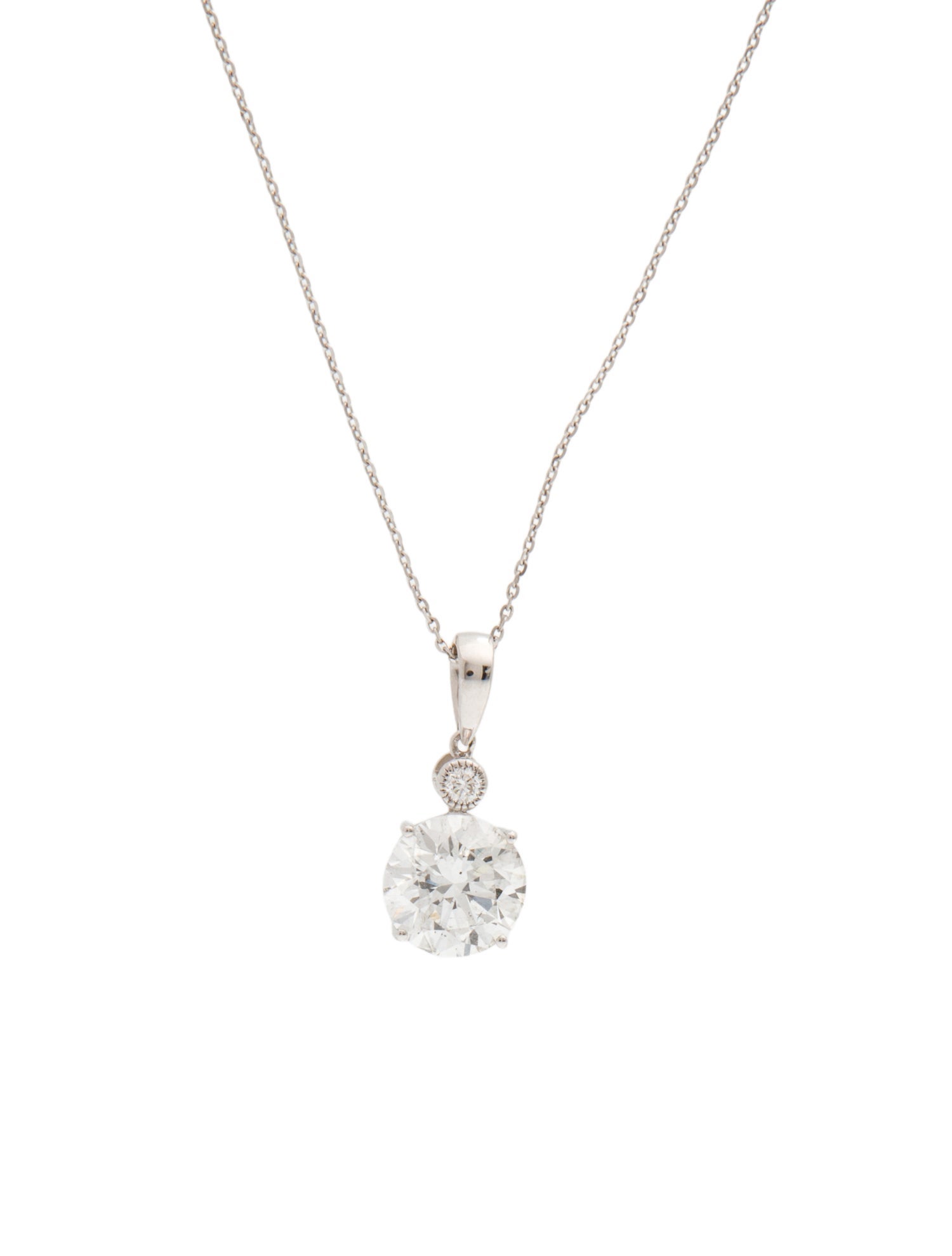 Necklace 14K 3.11ctw Lab Grown Diamond Pendant