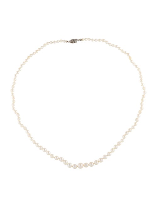 Necklace 10K Graduated Pearl Bead Strand
