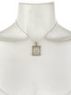 Necklace Art Deco 14K Quartz & Diamond Pendant Necklace