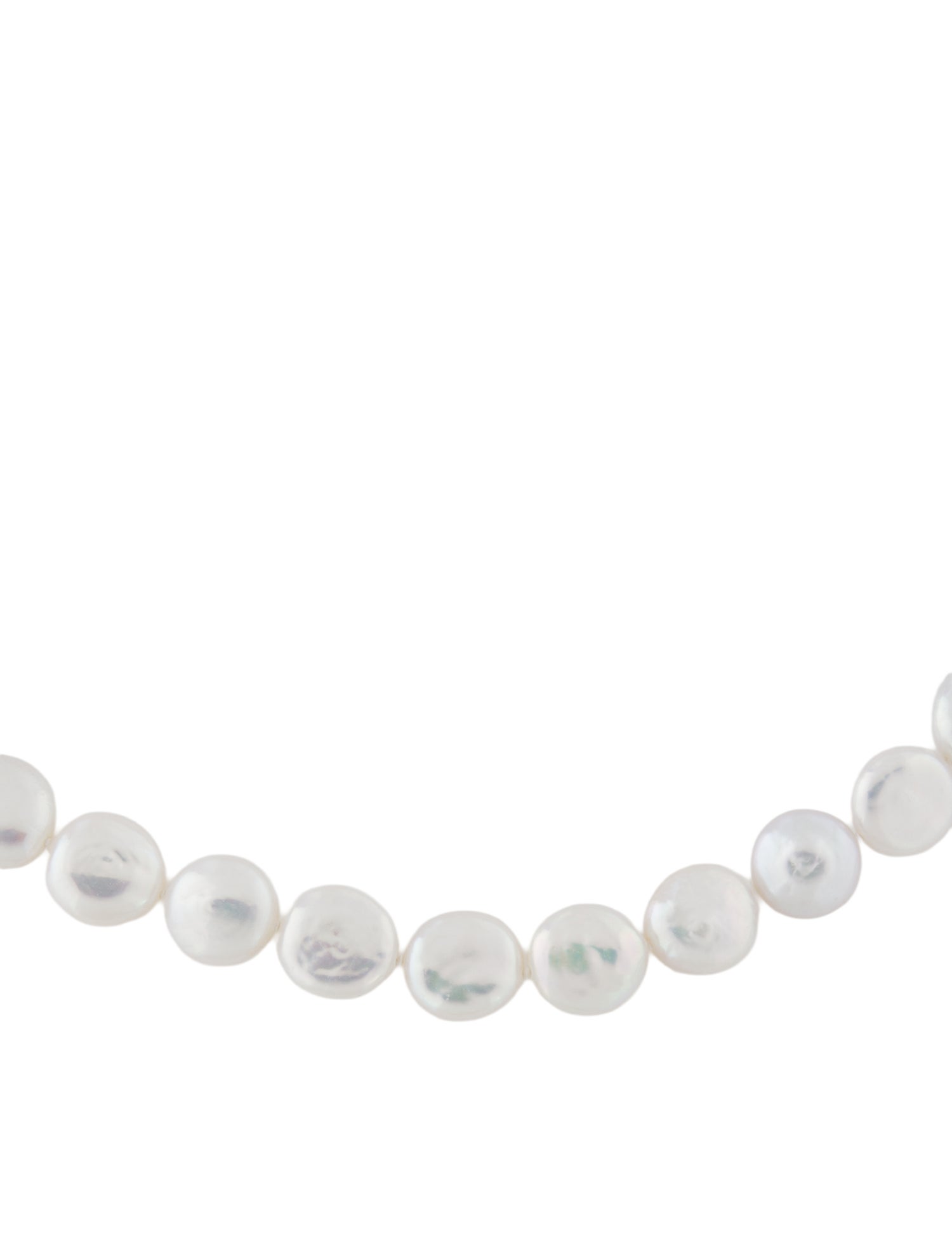 Necklace 14K Button Pearl Strand