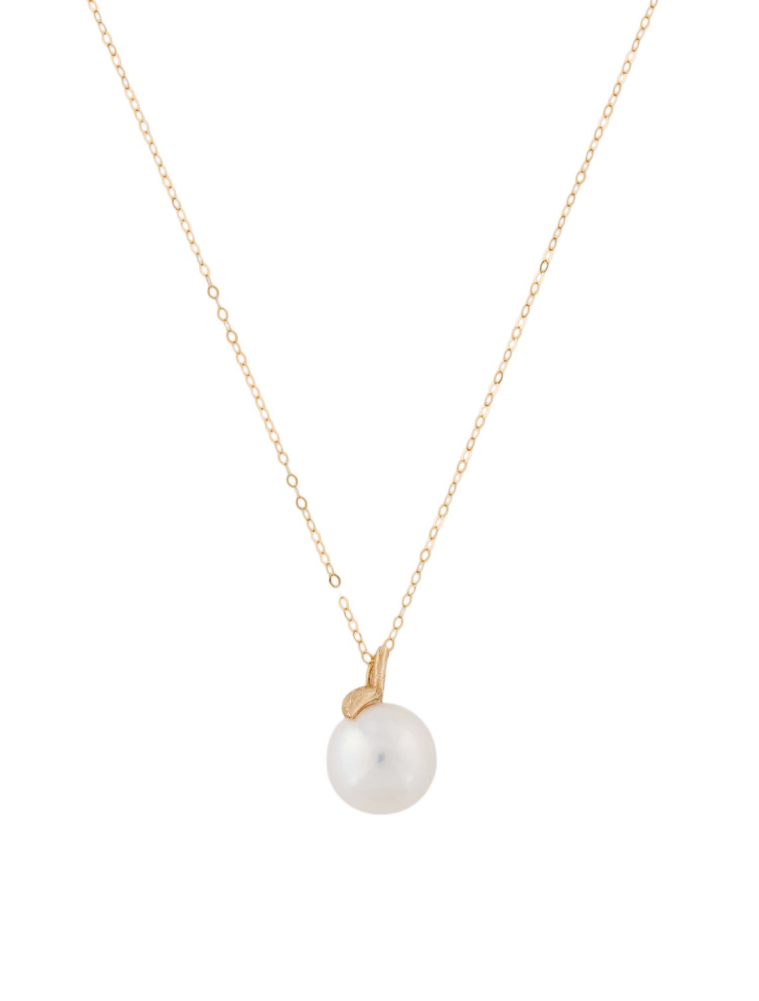 Necklace 18K Pearl Pendant Necklace