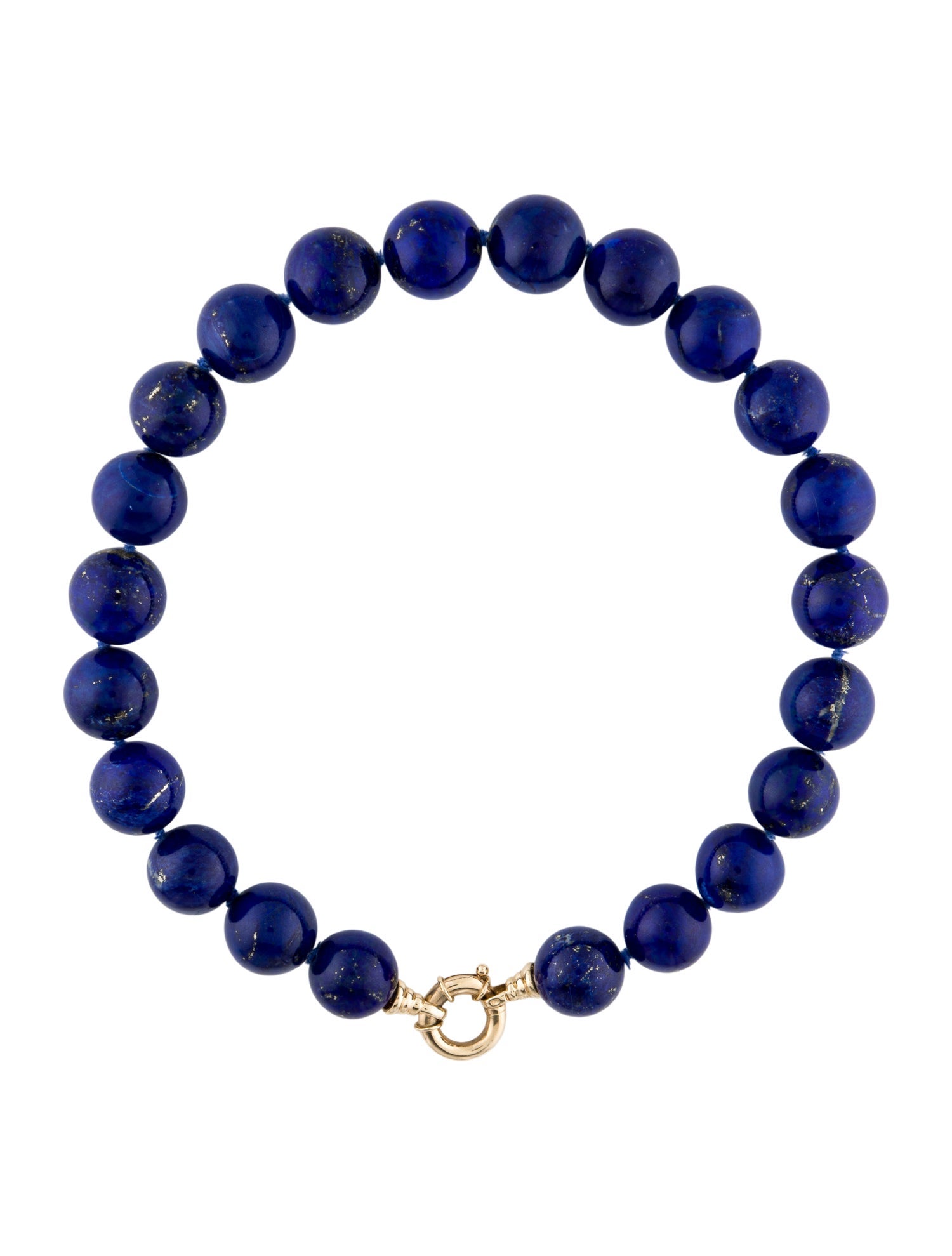 Necklace 14K Lapis Lazuli Bead Strand