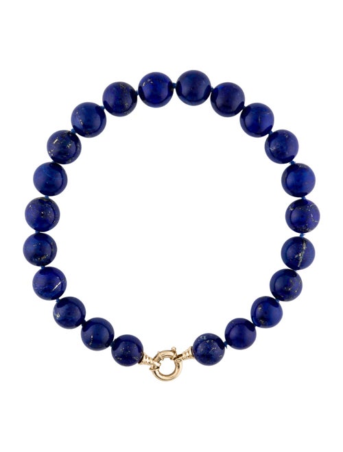Necklace 14K Lapis Lazuli Bead Strand Necklace