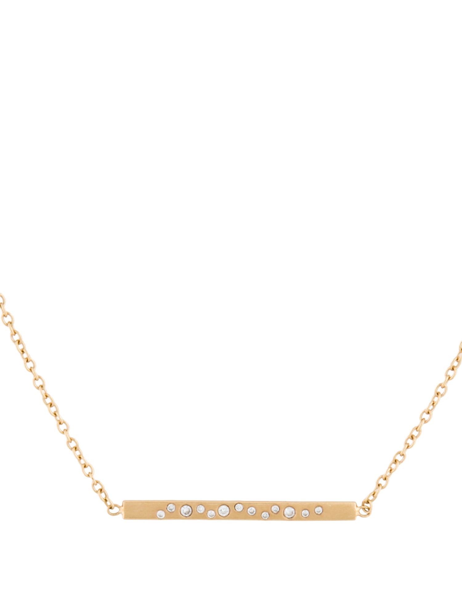 Necklace 14K Diamond Bar Pendant