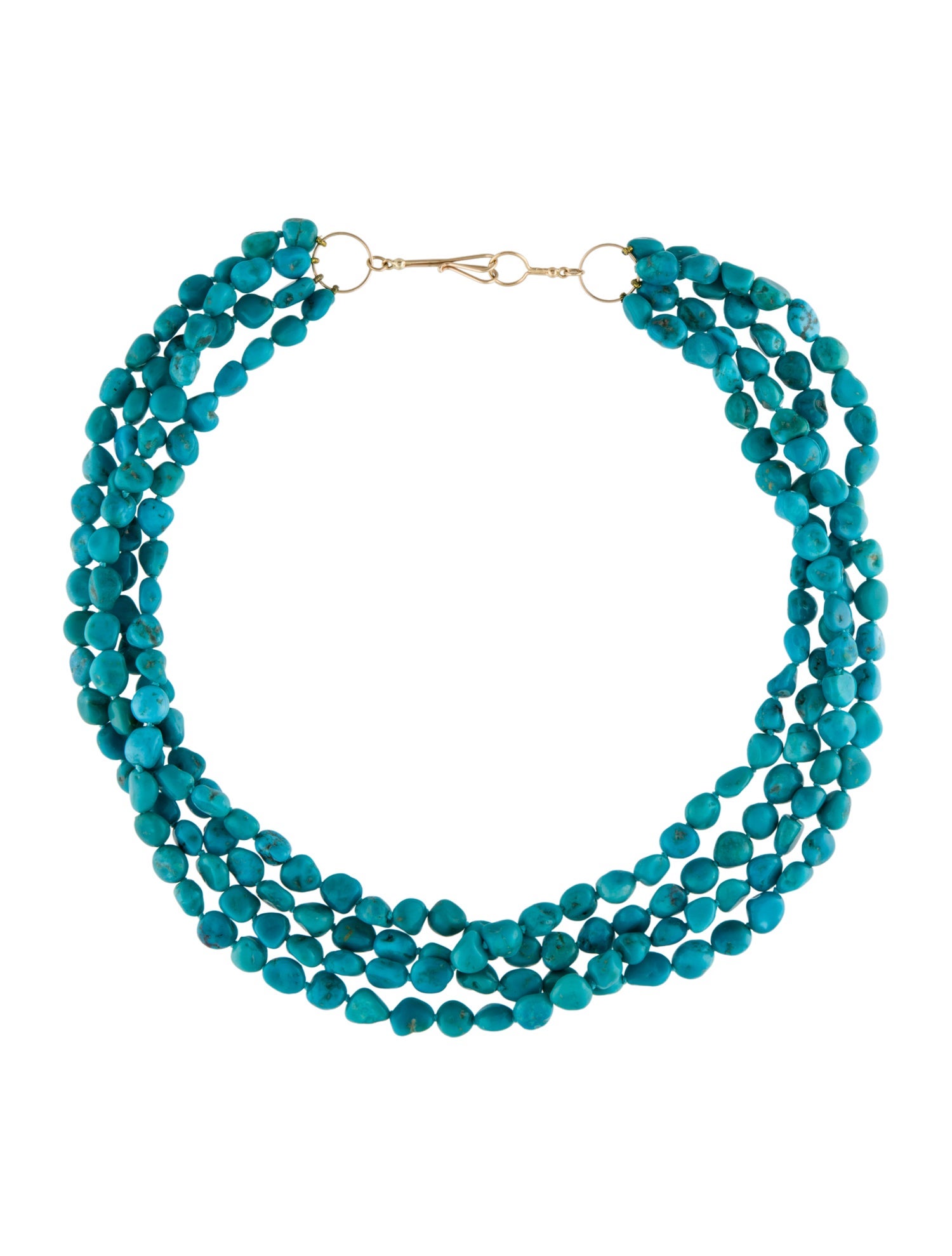 Necklace Turquoise Multistrand Bead Necklace