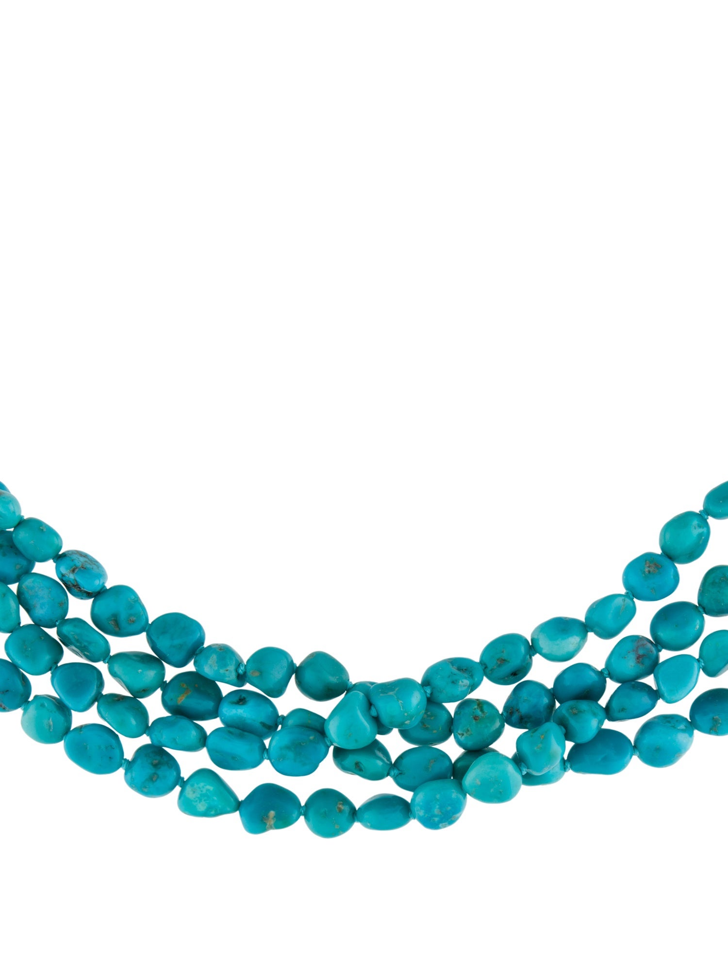 Necklace Turquoise Multistrand Bead Necklace