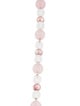 Necklace 14K Dyed Pearl, Rose Quartz & Quartz Bead Strand Necklace
