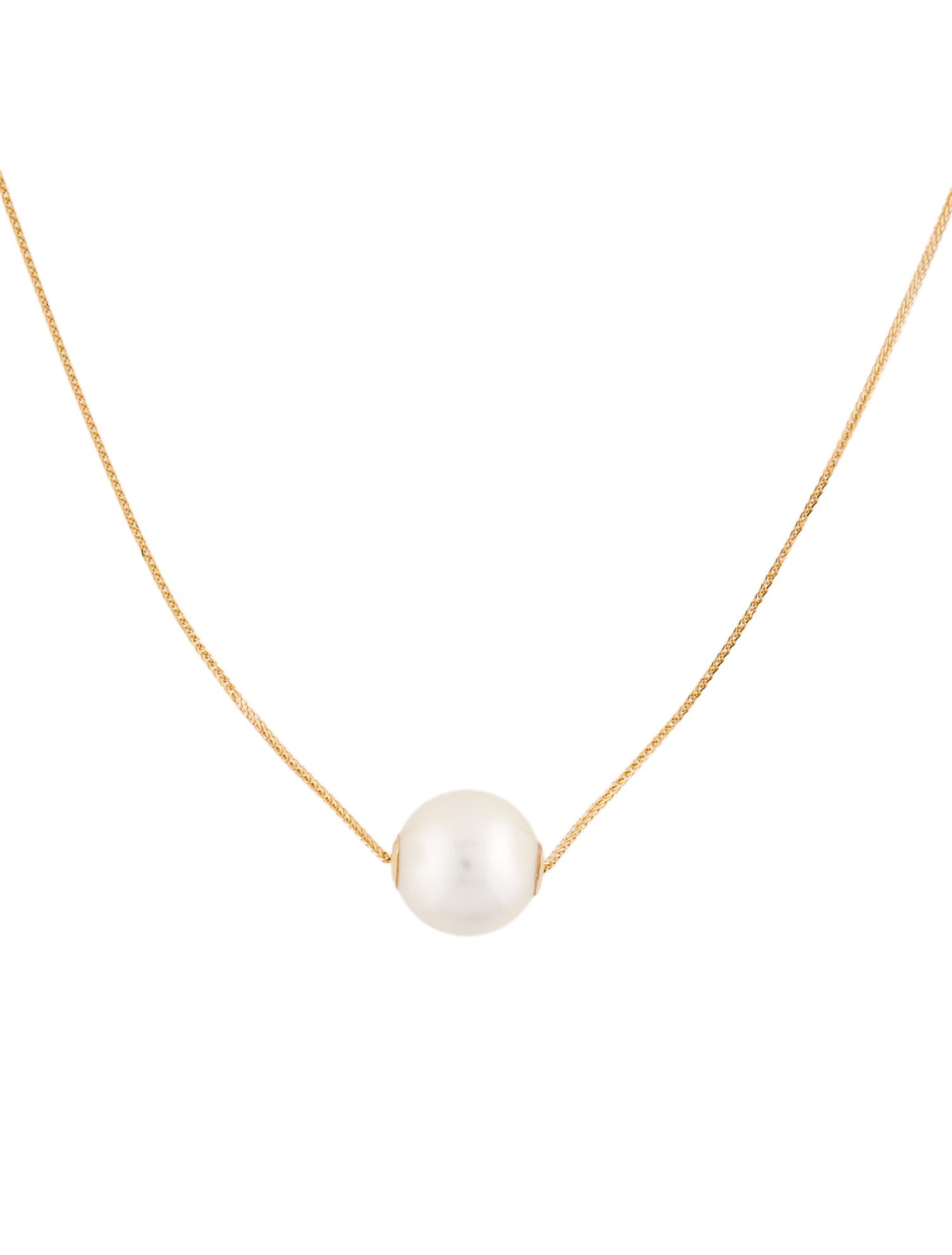Necklace 18K Pearl Slide