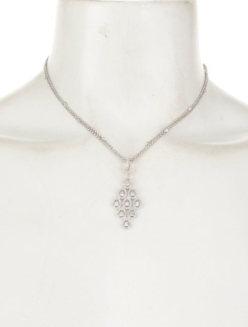 Necklace 14K Diamond Double Strand Pendant Necklace