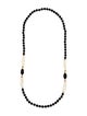Necklace 14K Pearl & Onyx Strand Necklace