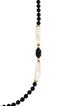 Necklace 14K Pearl & Onyx Strand Necklace