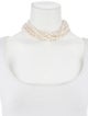 Necklace 14K 2.08ctw Diamond, Emerald & Pearl Multi Strand Necklace
