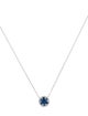 Necklace 18K Sapphire & Diamond Pendant Necklace
