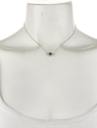 Necklace 18K Sapphire & Diamond Pendant Necklace