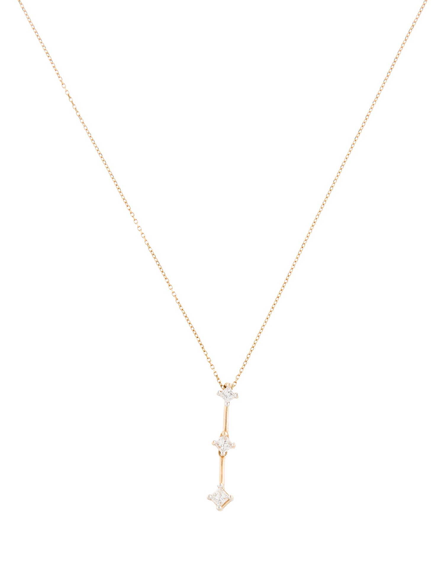 Necklace 14K Diamond Drop Pendant