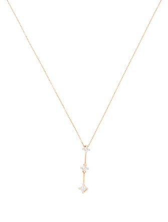 Necklace 14K Diamond Drop Pendant Necklace