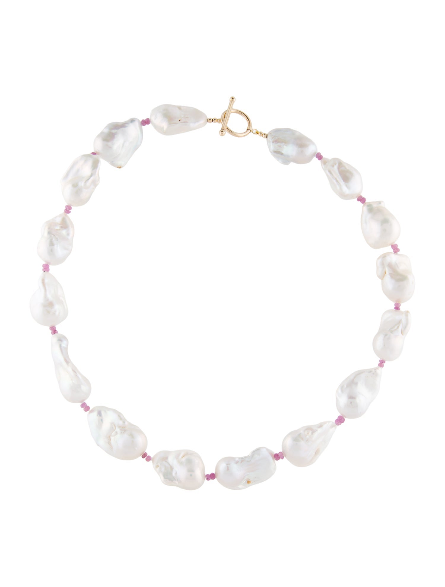 Necklace 14K Pearl & Sapphire Toggle