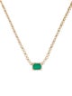 Necklace 14K Emerald & Diamond Pendant Necklace