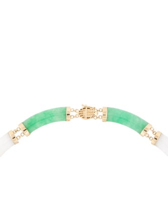 Necklace 14K Dyed Jadeite Collar Necklace