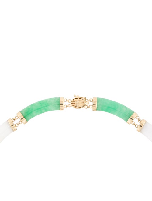 Necklace 14K Dyed Jadeite Collar Necklace