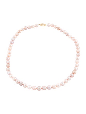 Necklace 18K Pearl & Diamond Strand Necklace