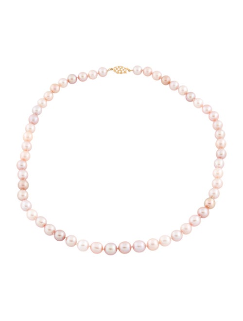 Necklace 18K Pearl & Diamond Strand Necklace