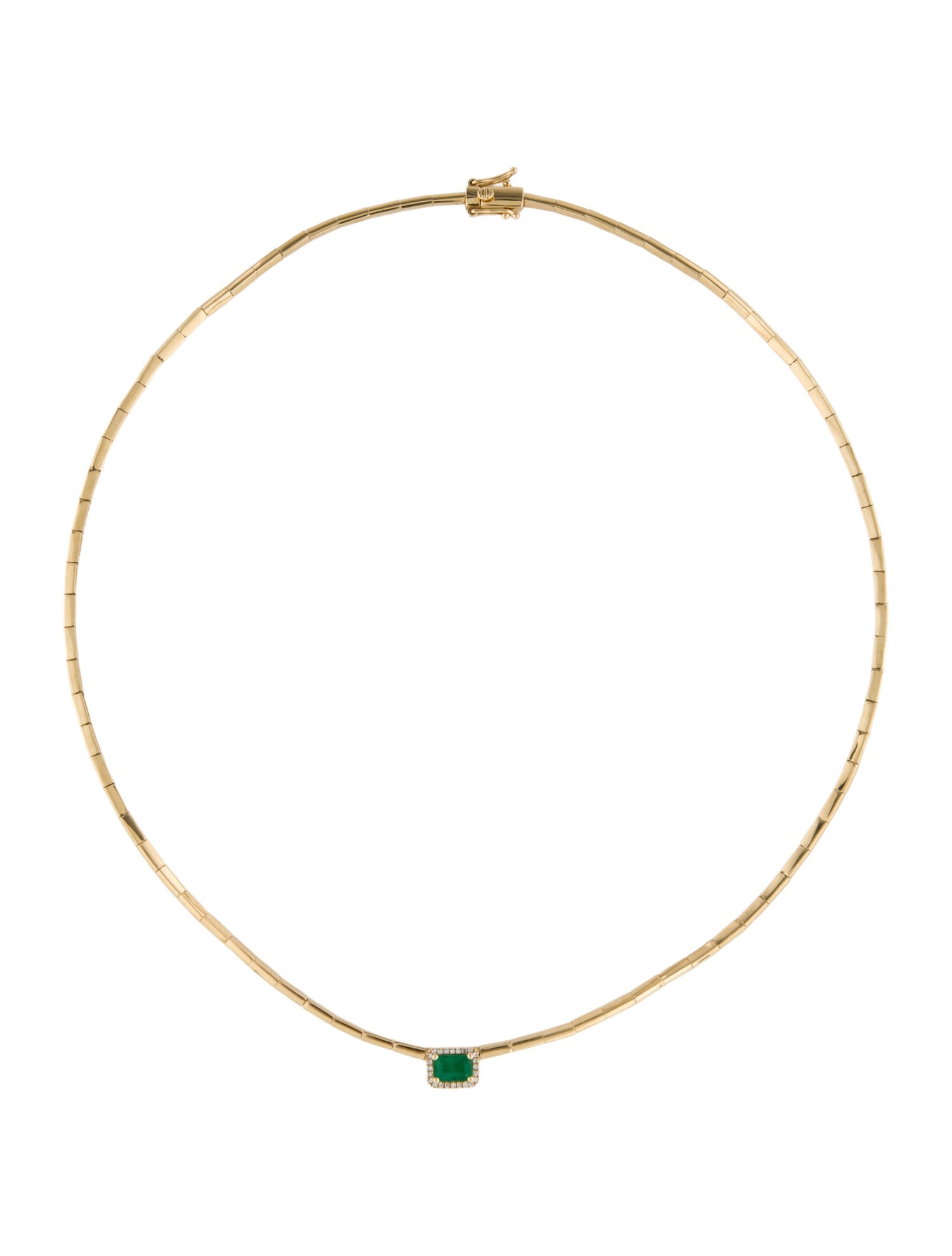 Necklace 14K Emerald & Diamond Collar