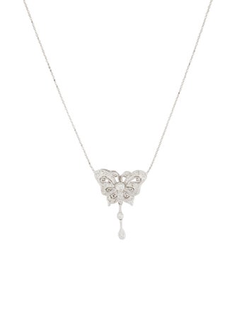 Necklace 18K Diamond Butterfly Pendant Necklace