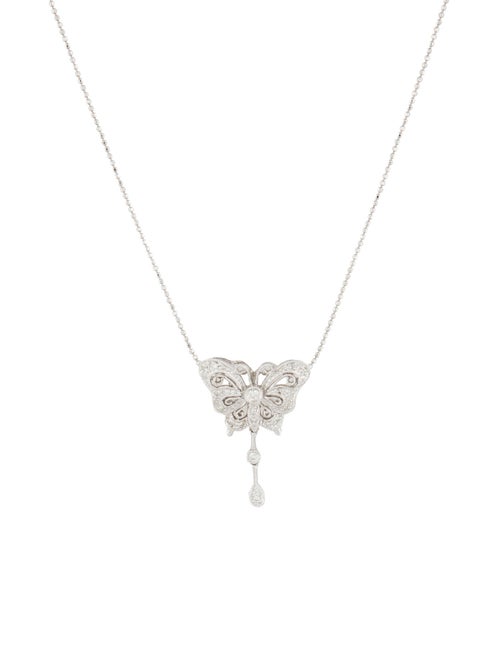 Necklace 18K Diamond Butterfly Pendant Necklace
