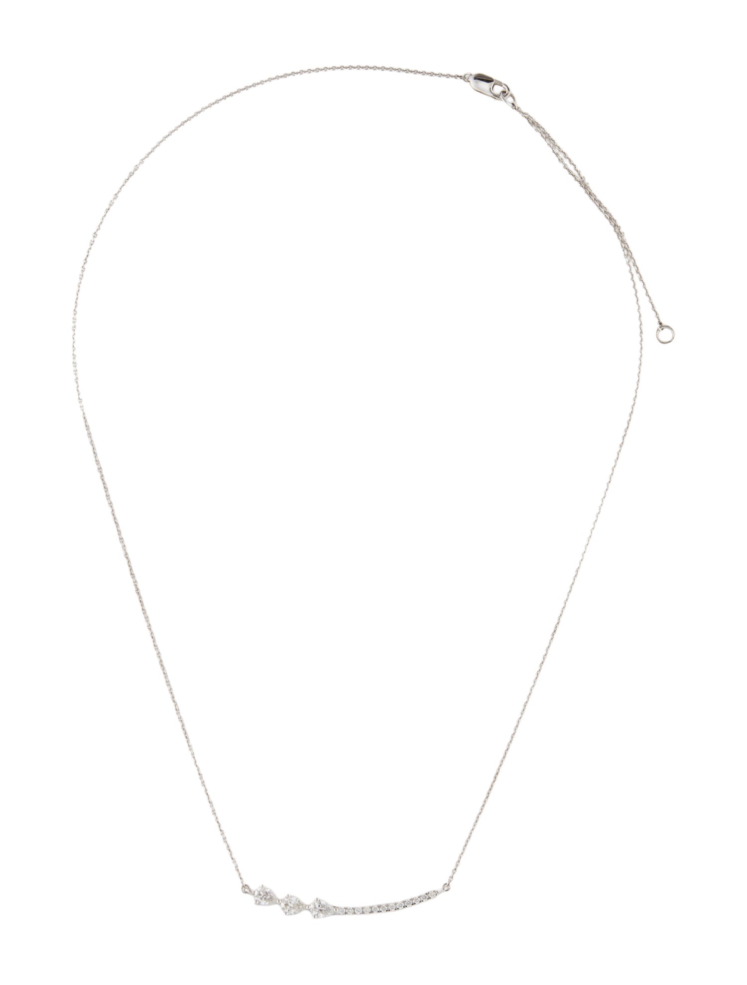 Necklace 14K Diamond Curve Pendant