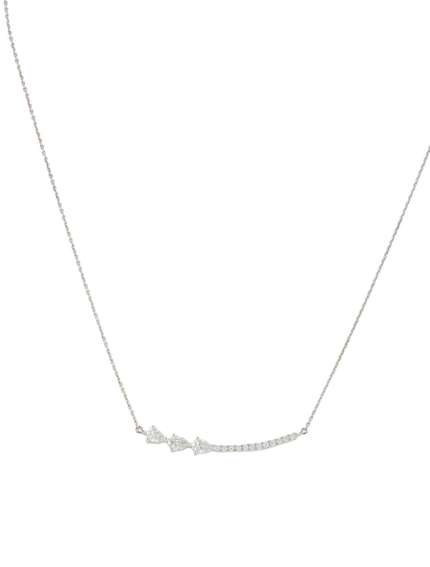 Necklace 14K Diamond Curve Pendant