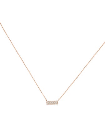 Necklace 14K Diamond Bar Pendant Necklace