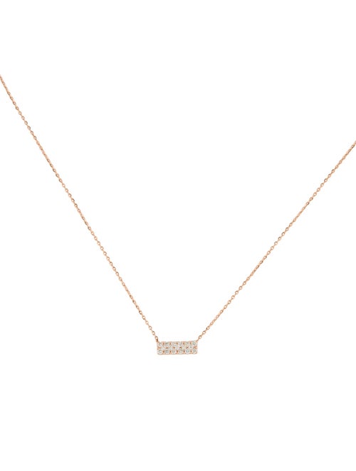 Necklace 14K Diamond Bar Pendant Necklace