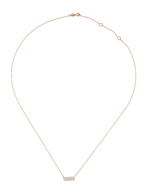 Necklace 14K Diamond Bar Pendant Necklace