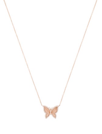 Necklace 14K Diamond Butterfly Pendant Necklace