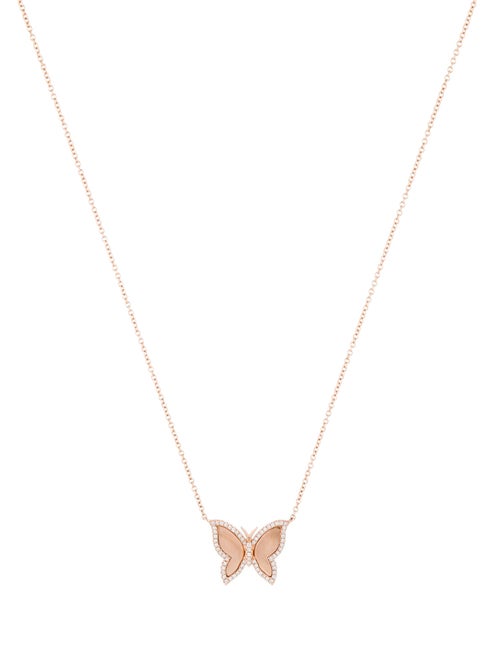 Necklace 14K Diamond Butterfly Pendant Necklace