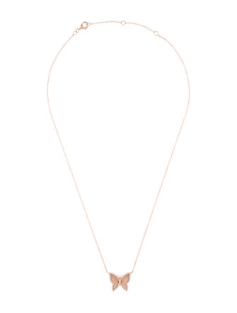 Necklace 14K Diamond Butterfly Pendant Necklace