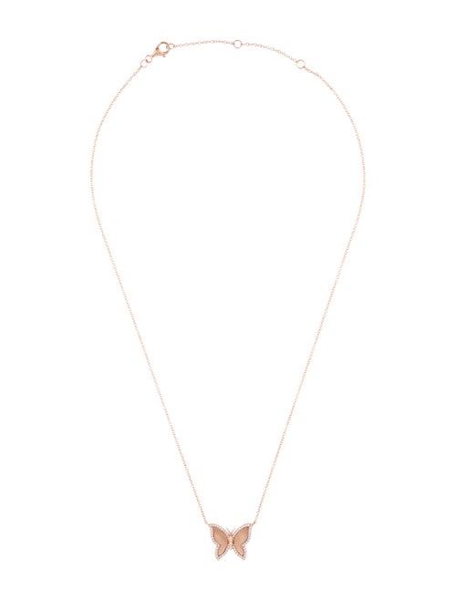 Necklace 14K Diamond Butterfly Pendant Necklace