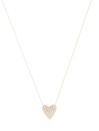 Necklace 14K Diamond Heart Pendant Necklace