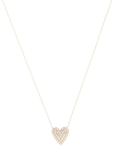 Necklace 14K Diamond Heart Pendant Necklace