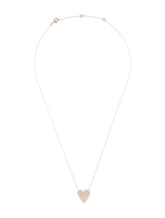 Necklace 14K Diamond Heart Pendant Necklace