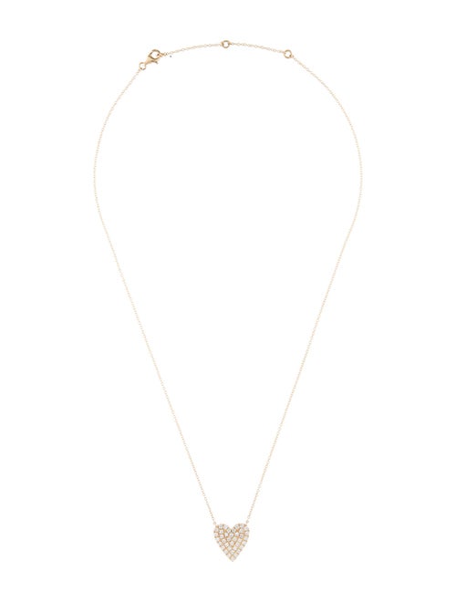 Necklace 14K Diamond Heart Pendant Necklace