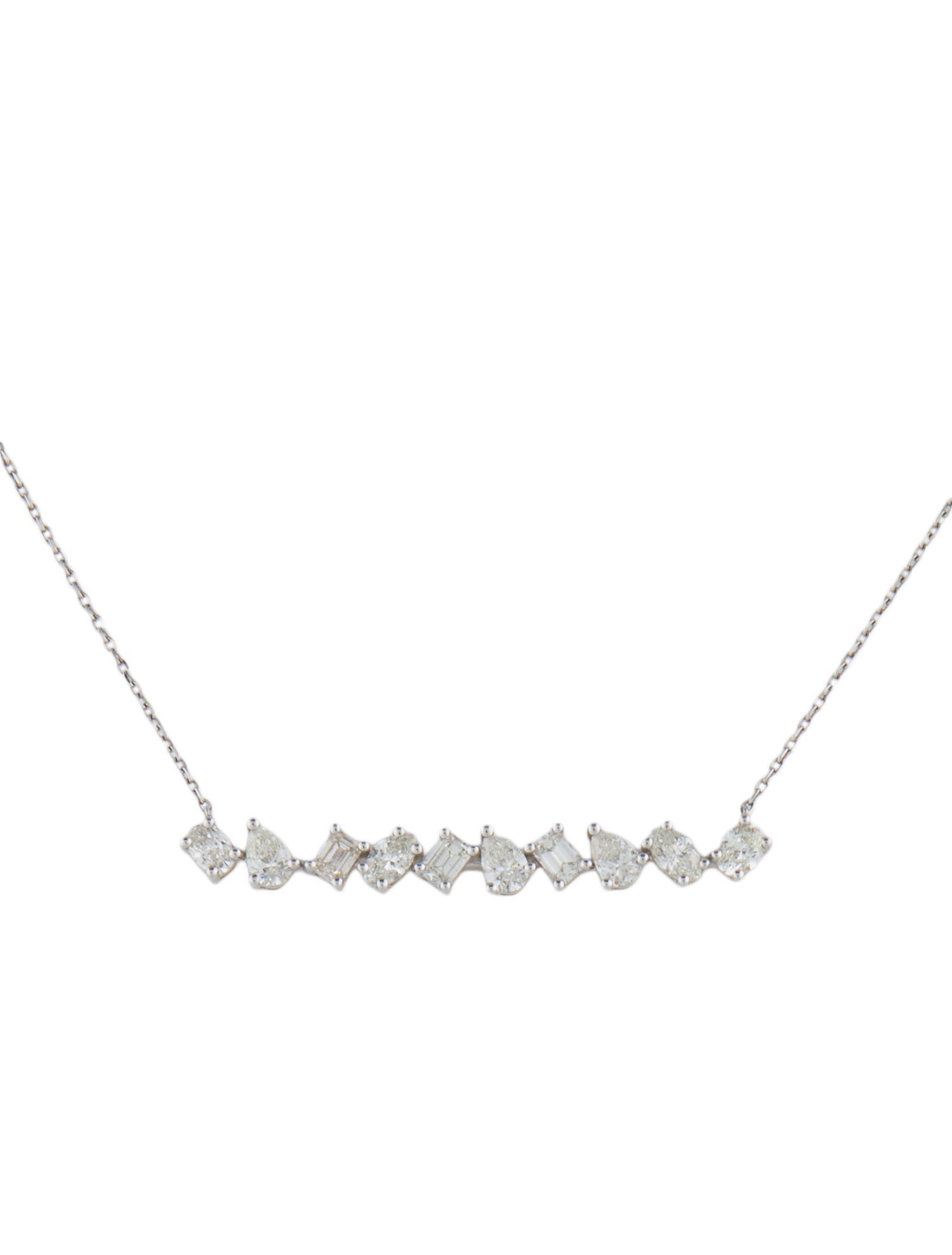 Necklace 14K 1.32ctw Diamond Bar