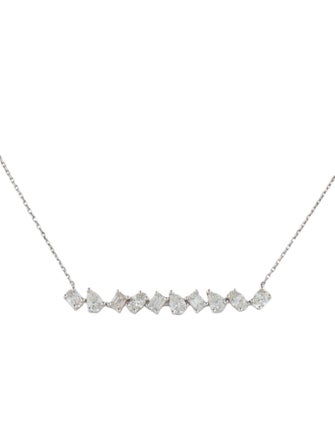 Necklace 14K 1.32ctw Diamond Bar Necklace