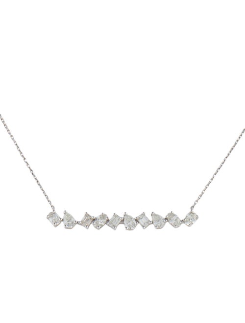 Necklace 14K 1.32ctw Diamond Bar Necklace