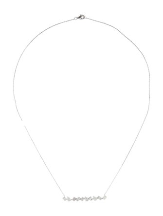 Necklace 14K 1.32ctw Diamond Bar Necklace
