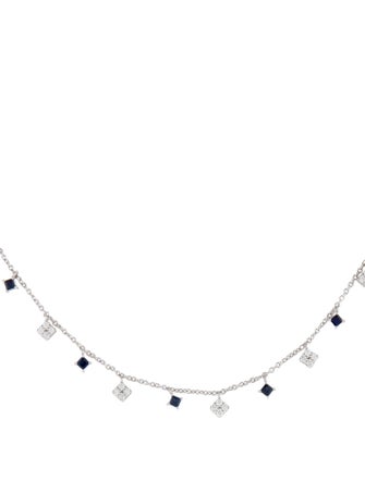 Necklace 14K Sapphire & Diamond Station Necklace