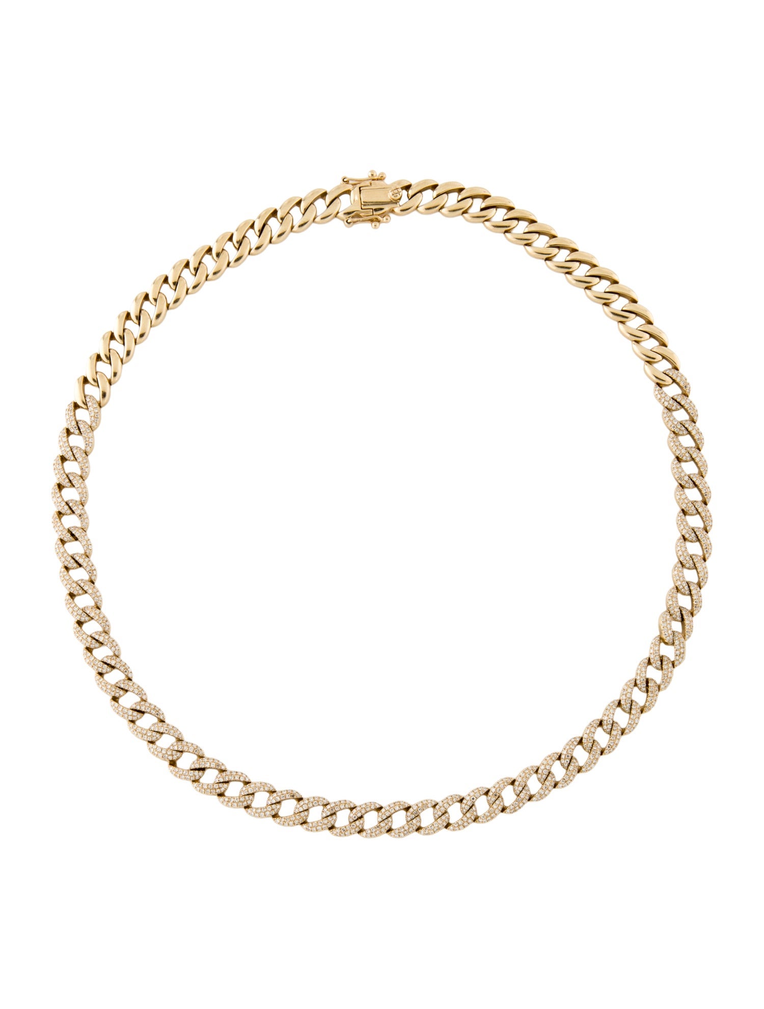 Necklace 14K 3.51ctw Diamond Pavé Curb Link Chain