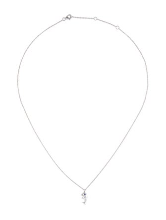Necklace 14K Sapphire Dolphin Pendant Necklace